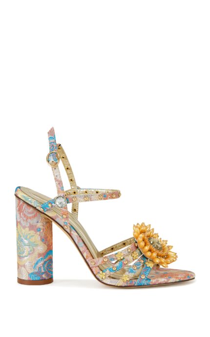 KOAN-PINK BROCADE CHUNKY SANDAL