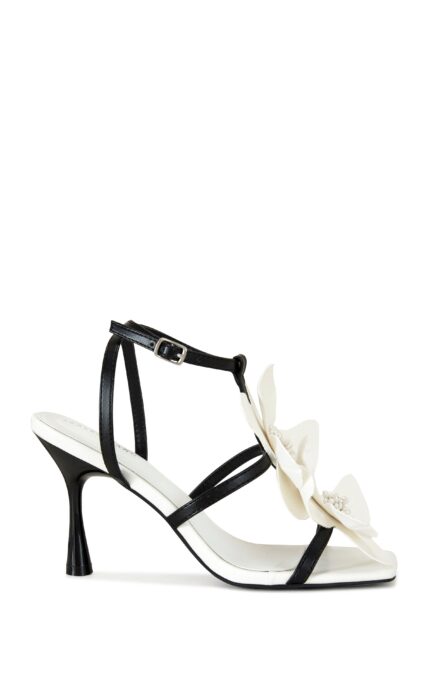 MERCI-WHITEBLACK STILETTO SANDAL